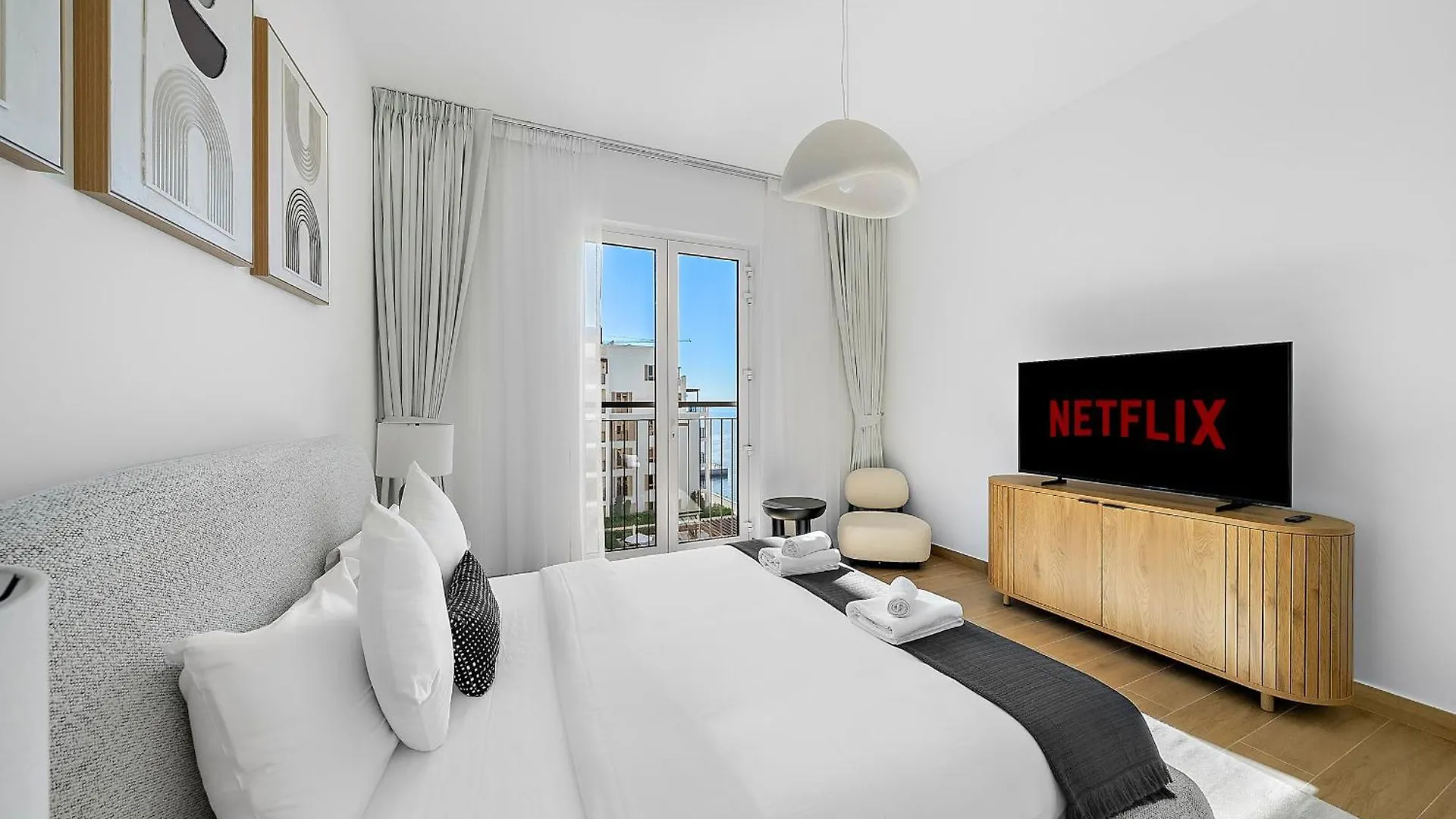 Vayk - Modern 2Br With Stunning Sea View In Port De La Mer 두바이 아파트